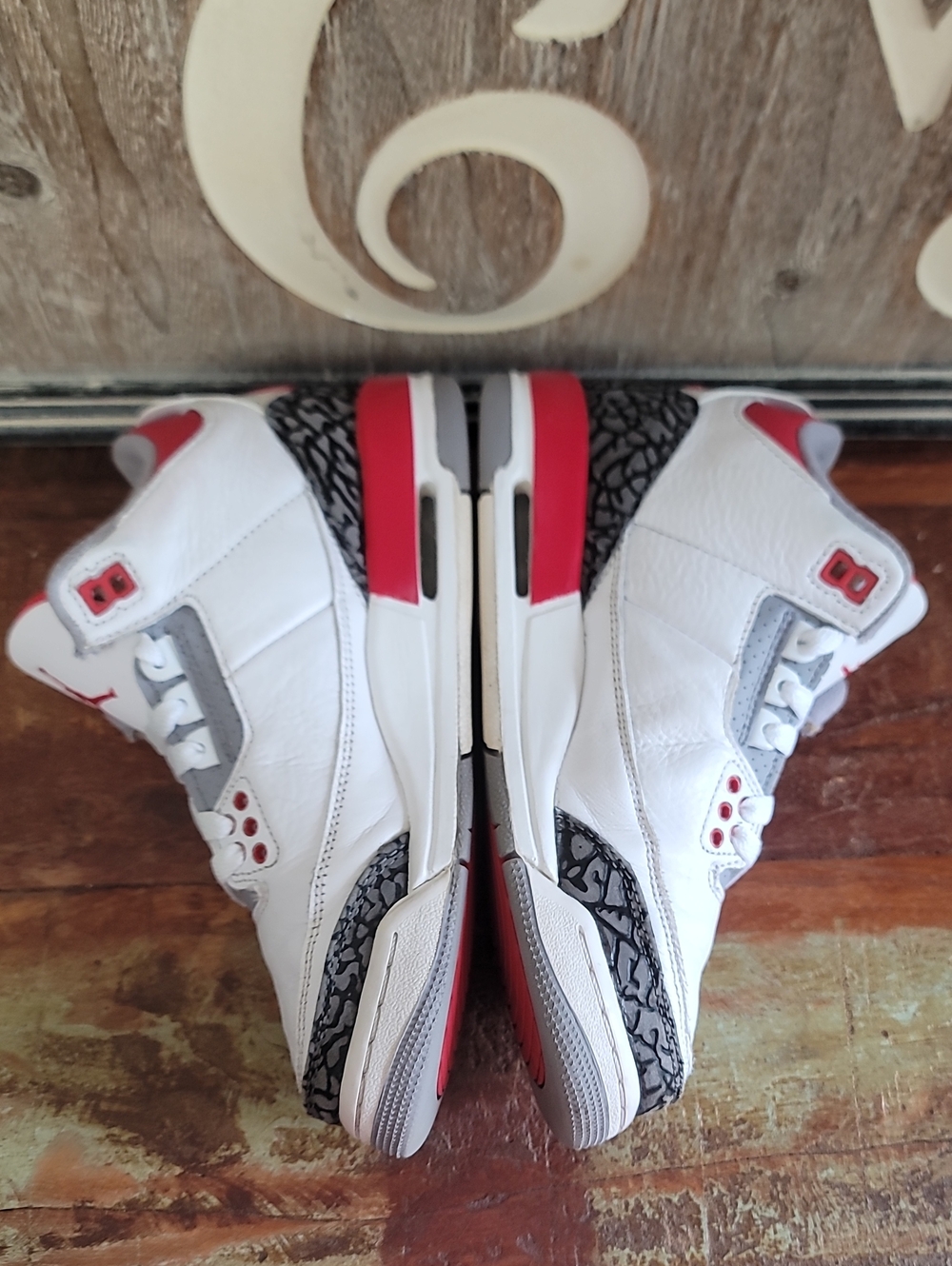 Nike Air Jordan 3 Retro 'Fire Red' Wmns 6 Good/Fair Condition. Fast Shipping - Picture 4 of 16